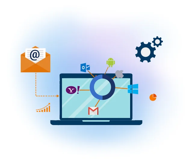 Numbers of emails opened by email software
