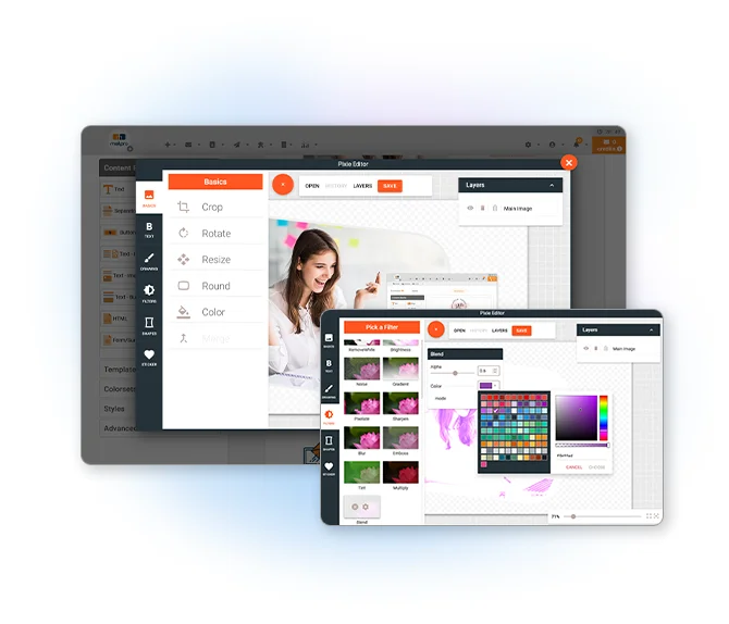 Optimize images for email directly inside Mailpro