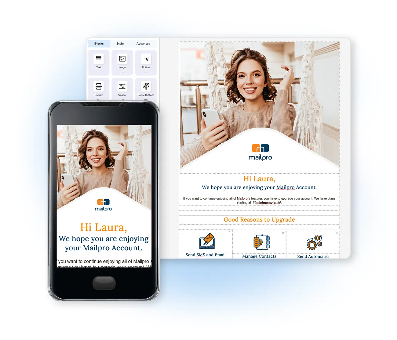 WYSIWYG HTML editor for responsive newsletters